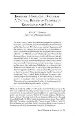  “Contesting Hegemony: Discourse Theory and Critical Social Psychology” – A Masterpiece of Deconstructing Power Structures